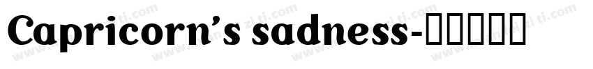 Capricorn’s sadness字体转换
